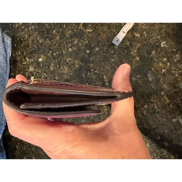 Michael Kors Women's Maroon Slim Wallet with Logo Accents - Picture 5 of 9